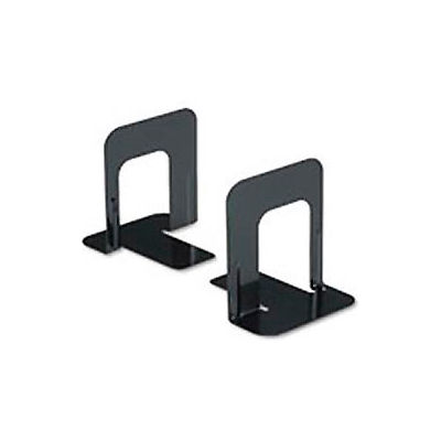 Standard Deluxe Metal Bookends, Nonskid Padded Base, Black Enamel