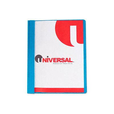 Clear Front Report Covers With Light Blue Leatherine Back Cover, 25 Per Box
