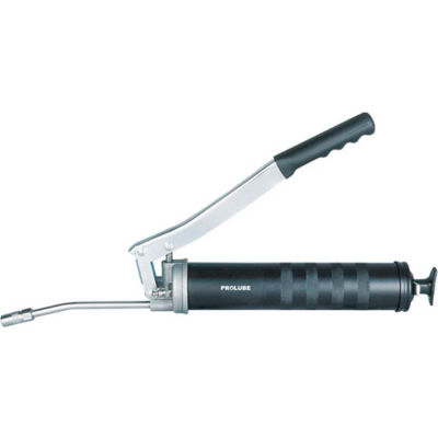 Prolube 42702 Lever Grease Gun, with steel extension/coupler, 14 oz. Cap., 10,000 PSI, H.D. 1/8" NPT
