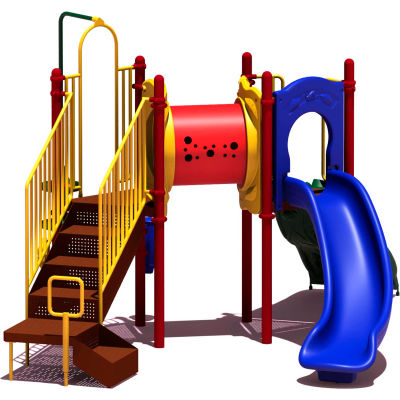 UPlay Today™ Deer Creek Commercial Playground Playset, Playful (Red, Yellow, Blue)
