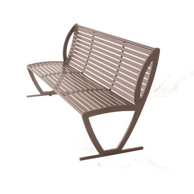 UltraPlay 72" Augusta Bench w/ Back, Horizontal Slat, Spartan Bronze