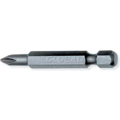 Urrea Industrial Grade Phillips Power Bit, 12004, 2-1/4"L X 1/4", #2 Tip, 1/4 Hexagon Drive
