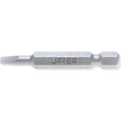 Urrea Industrial Grade Flat Power Bit, 14024, 1/4" Hex Drive, 1-15/16"L x 3/8", 12F-14R Screw Size