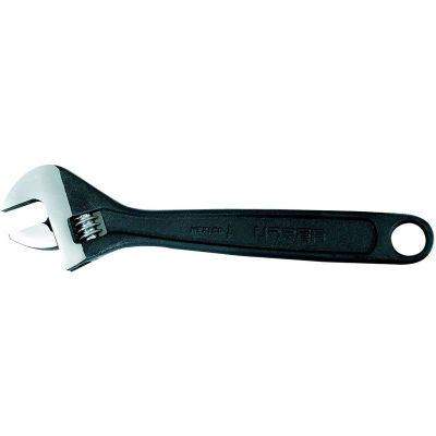 Urrea Adjustable Wrench, 708S, 8" Long, 1" Max Opening, Black Finish