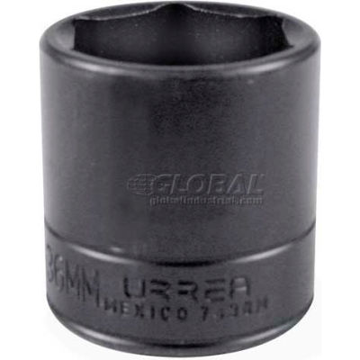 Urrea Impact Socket, 7436H, 1/2" Drive, 1 1/8" Socket, 1-9/16" OAL, 6 Pt