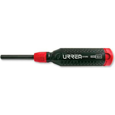 Urrea 15-1 Interchangeable Bit Screwdriver, 9315MS, 8 1/2" Long, 15 Bits