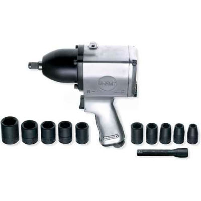 Urrea Heavy Duty Pin Clutch Pistol Grip Impact Wrench Set UP734HKM, 1/2" Drive, 7000 RPM