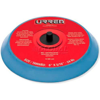 Urrea Orbital Touch Fastener Base UP800VE, 6" Pad, 12000 RPM