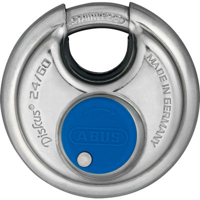 ABUS All Weather Steel Diskus Padlock 24IB/60 KD Keyed Different - Pkg Qty 6