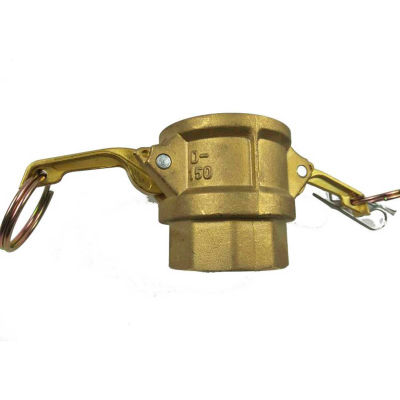 1/2" Brass Type D Coupler with Threaded NPT Female End