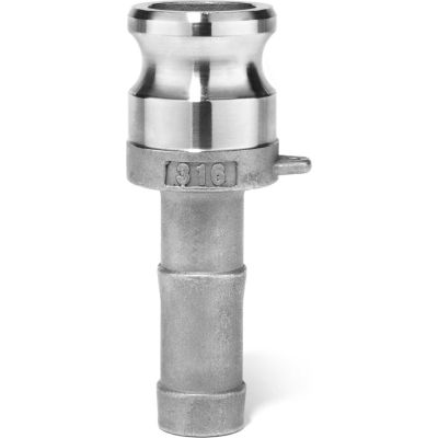 2" 316 Stainless Steel Type E Adapter with Hose Shank