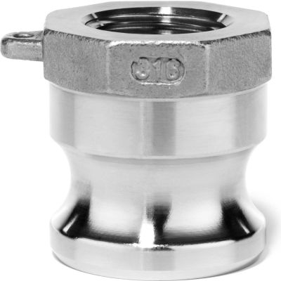 4" 316 Stainless Steel Type A Adapter with Threaded NPT Female End
