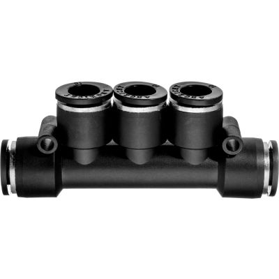 tube push connect 4mm manifold od fitting connector outlet nylon plastic globalindustrial pkg qty