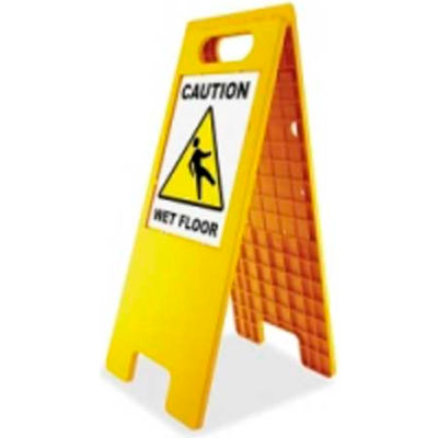 U.S. Stamp & Sign Customizable Tent Sign 25-1/2" x 10-1/2" Yellow