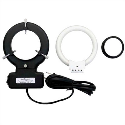 AmScope FRL12-A 12W Stereo Microscope Fluorescent Ring Light and Adapter