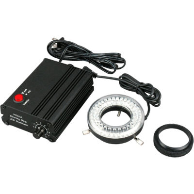 AmScope LED-80MB 80-LED Microscope Ring Light with Metal Control Box and Adapter