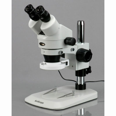 AmScope SM-1BN-64S 7X-45X Inspection Zoom Stereo Microscope with 64-LED Ring Light