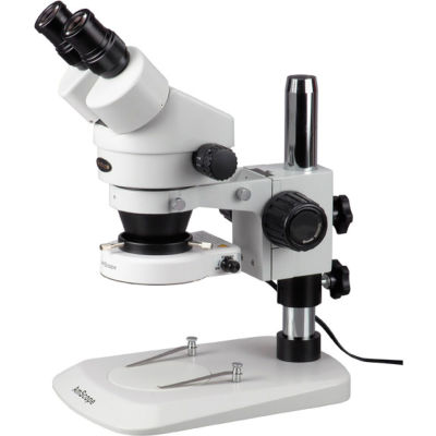 AmScope SM-1BNY-80S 7X-90X Stereo Zoom Inspection Microscope with 80-LED Ring Light