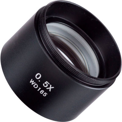 AmScope SM05 0.5X Super Widefield Barlow Lens For SM Series Stereo Microscopes (48mm)