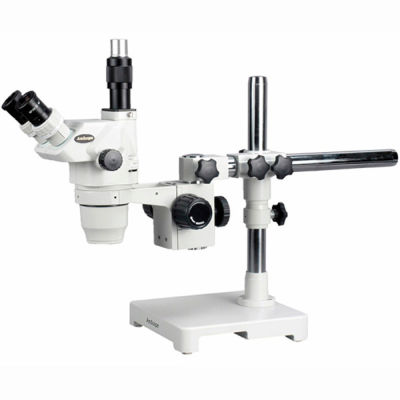 AmScope ZM-3TW3 2X-225X Ultimate Trinocular Zoom Microscope on Single-Arm Boom Stand