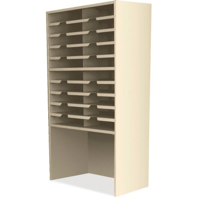 Marvel® 20 Pocket Sorter/Riser, 48"H x 23-1/2"W, Putty