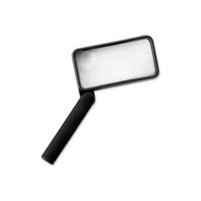 Sparco™ Hand-Held Magnifier, 2X Magnification with 4X Inset, 2" x 4" Lens, Acrylic