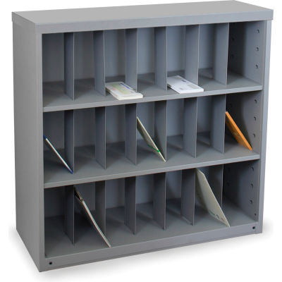 Marvel® Vertical Sorter with 21 Pockets, 40"H x 48"W, Slate Gray