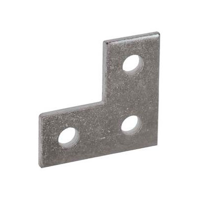 Unistrut 1-5/8" Flat Angle Plate P1036eg, 3 Hole, Electro-Galvanized - Pkg Qty 50