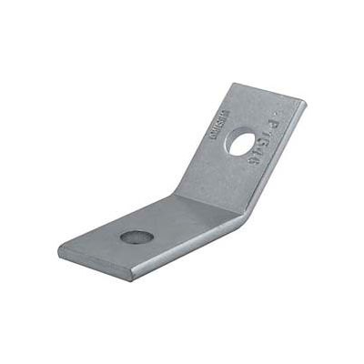 Unistrut 1-5/8" 45° 2 Hole Angular Fitting P1546eg, Electro-Galvanized - Pkg Qty 20
