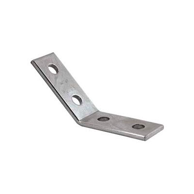 Unistrut 1-5/8" 45° 4 Hole Angular Fitting P2265eg, Electro-Galvanized - Pkg Qty 25