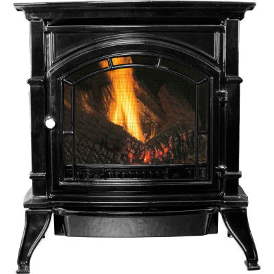 Ashley Vent Free Natural Gas Stove AGC500VFBN, Black Enameled Porcelain Cast Iron, 31000 BTU