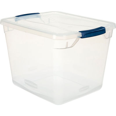 United Solutions Cleverstore Clear Latching Storage Tote w/Lid 30 Quart 16-7/8 x 13-3/8 x 11-1/2 - Pkg Qty 8