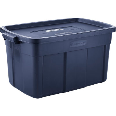 United Solutions Roughneck Tote 31 Gallon 32-5/16"L x 20-3/8"W x 16-11/16"H Dark Indigo Metallic - Pkg Qty 6