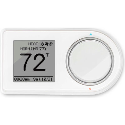 LUX Smart WiFi Thermostat GEO-WH Amazon Alexa & Google Home Compatible 2H/2C Programmable 24VAC