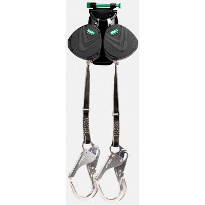 MSA V-Edge™ Personal Fall Limiter, 8' Web, Twin Leg, Aluminum Rebar Hook, 10192009