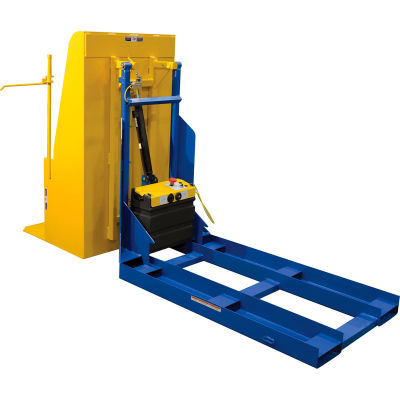 DC Powered Forklift Trash Can Dumper - 400 Lb. Capacity