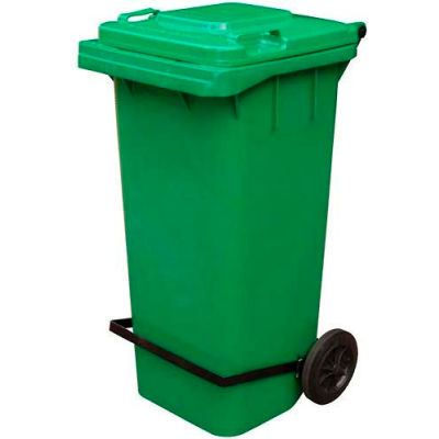 Gray Trash Can - 95 Gal W/Lid Lifter - TH-95-GY-FL