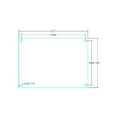 Vynckier Abp1612a Aria 16" X 12" Aluminum Back Plate - Min Qty 4