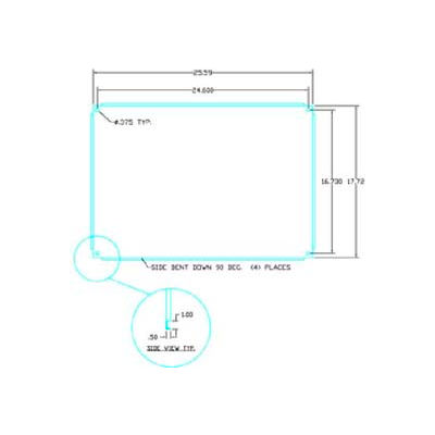 Vynckier Abp2820n Aria 28" X 20" Non-Metallic Back Plate - Min Qty 2