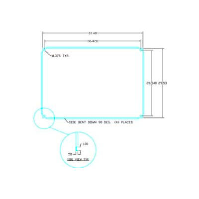 Vynckier ABP4032A ARIA 40" X 32" Aluminum Back Plate