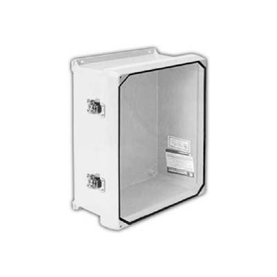 Vynckier CVJ1210HWLL2 CVJ 12" X 10" Non-Metallic Enclosure, Clearview Window, Hinge, 2 Twist Latches