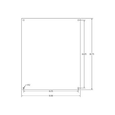 Vynckier Mp1210a Vj 12" X 10" Aluminum Mounting Plate - Min Qty 8