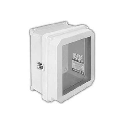 Vynckier RVJB1008NHWLL1 RVJB 10" X 8" Non-Metallic Enclosure/Raise Cover/Bonded Window/1 Twist Latch