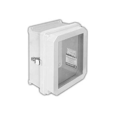 RVJB1008NHWPL1 RVJB 10" X 8" Non-Metallic Enclosure/Raise Cover/Bonded Window/1 Padlockable Latch