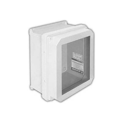 Vynckier RVJB1210HW RVJB 12" X 10" Non-Metallic Enclosure/Raised Cover/Bonded Window/Hinge/2 Screws
