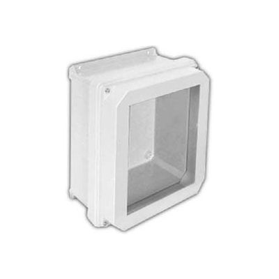 Vynckier RVJB1816W RVJB 18" X 16" Non-Metallic Enclosure, Raised Cover, Bonded Window, 4 Screws
