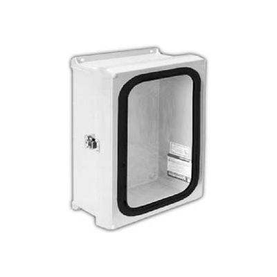Vynckier VJG1008HWLL1 VJG 10" X 8" Non-Metallic Enclosure, Gasket Window, Hinge, 1 Twist Latch