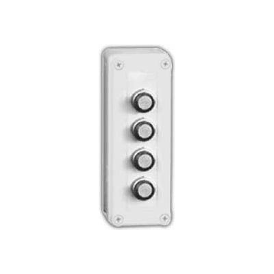 Vynckier Vm933-Pbm4 Vm 9" X 3" X 3" Non-Metallic Enclosure, Four 22.5mm Push Button Holes -Min Qty 3