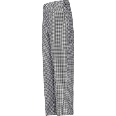 Chef Designs Cook Pants, Black & White Check, Polyester/Cotton, 28" x 36"