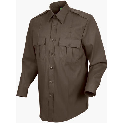 Horace Small Deputy Deluxe Men's Long Sleeve Shirt Brown 15.5 x 35 - HS11